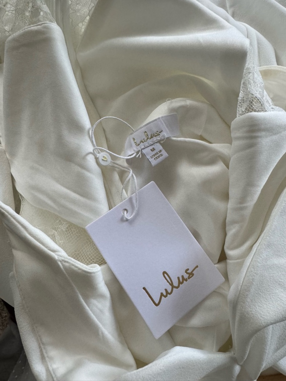White Sleeveless Lace-Panel Wedding Dress - Picture 11 of 13